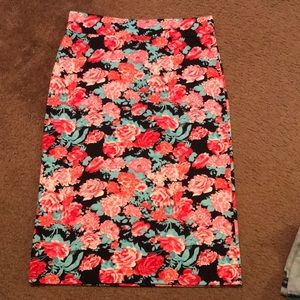 Floral pencil skirt